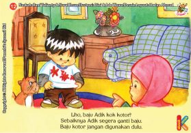 seri kebiasaan anak shalih baju kotor jangan dulu dipakai sebelum dicuci
