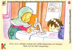 seri kebiasaan anak shalih mencuci tangan setelah selesai makan