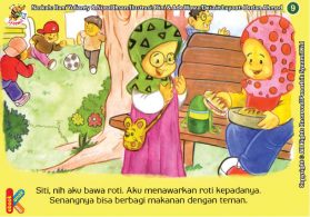 seri kebiasaan anak shalih senang berbagi makanan dengan teman