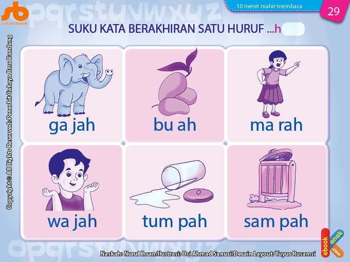 Suku Kata Berakhiran Satu Huruf H Ebook Anak
