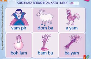 baca dan download gratis 10 menit mahir membaca, Suku Kata Berakhiran Satu Huruf “…m”