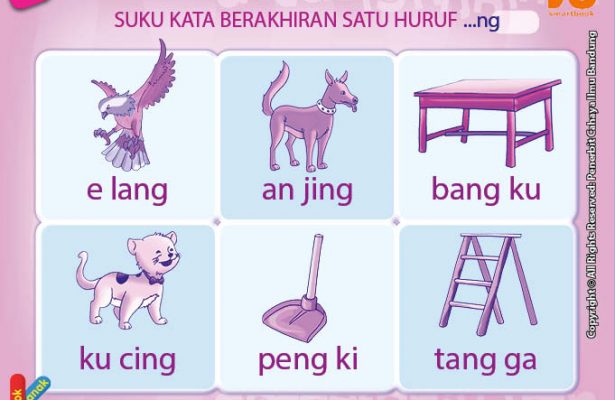 baca dan download gratis 10 menit mahir membaca, Suku Kata Berakhiran Satu Huruf “…ng”