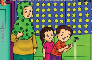 ilustrasi seri belajar islam sejak usia dini ayo belajar berwudhu, Siapa yang Suka Mengajari Alif Berwudhu di Rumah