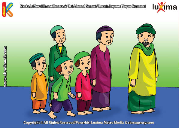 ilustrasi seri belajar islam sejak usia dini ayo berpuasa, Alif Shalat Tarawih Setelah Shalat Isya di Bulan Ramadhan