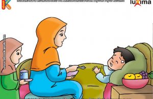 ilustrasi seri belajar islam sejak usia dini mengenal islam agamaku, Bersabar di saat Sakit Menjadi Pembersih Dosa-Dosa Kecil