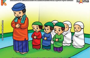  Gambar  Kartun Sholat  Berjamaah Di Masjid