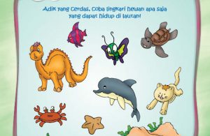 ebook seri sains mengenal alam semesta rahasia keajaiban lautan, Lembar Aktivitas PAUD TK Mengenal Hewan yang Hidup di Lautan