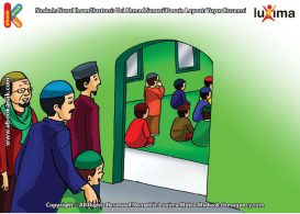 ilustrasi seri belajar islam sejak usia dini ayo kita shalat, Setiap Hari Jumat, Alif Pergi Shalat Jumat ke Masjid