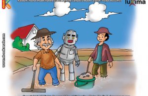 ilustrasi seri sains anak mengenal alam semesta rahasia keajaiban lautan, Bagaimana Cara Petani Garam Membuat Garam di Tambak
