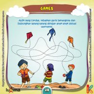Ebook Rahasia Keajaiban udara, Lembar Aktivitas PAUD TK Menebalkan Benang Layang-Layang