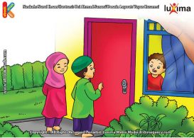 ilustrasi seri belajar islam sejak usia dini ayo belajar mengaji, Alif Alifa Mengajak Ali Alisa Mengaji