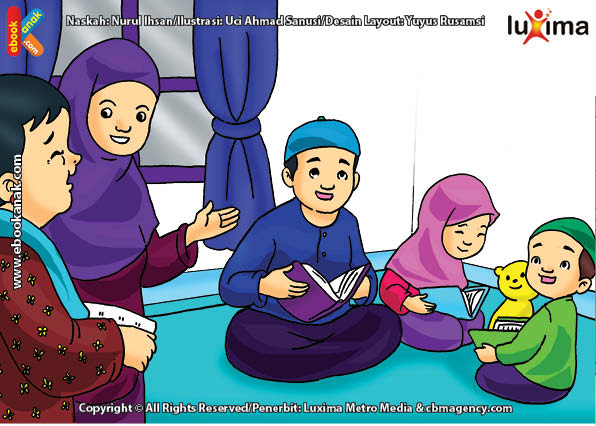 26 Gambar Kartun  Anak Mengaji  Al Quran Gani Gambar