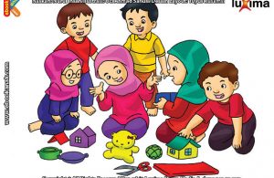 Hasan dan Hasanah sedang Bermain Rumah-rumahan  Ebook Anak
