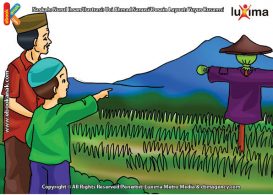 ilustrasi seri mengenal islam sejak usia dini mengenal hukum allah, Kenapa Petani Suka Memasang Orang-orangan Sawah