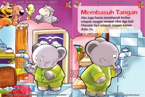 ebook seri fiqih anak asyiknya aku berwudhu, Bagaimana Cara Membasuh Tangan Ketika Wudhu