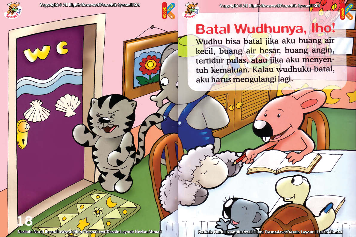 ebook seri fiqih anak asyiknya aku berwudhu, Hal Apa Saja yang Bisa Membatalkan Wudhu Itu