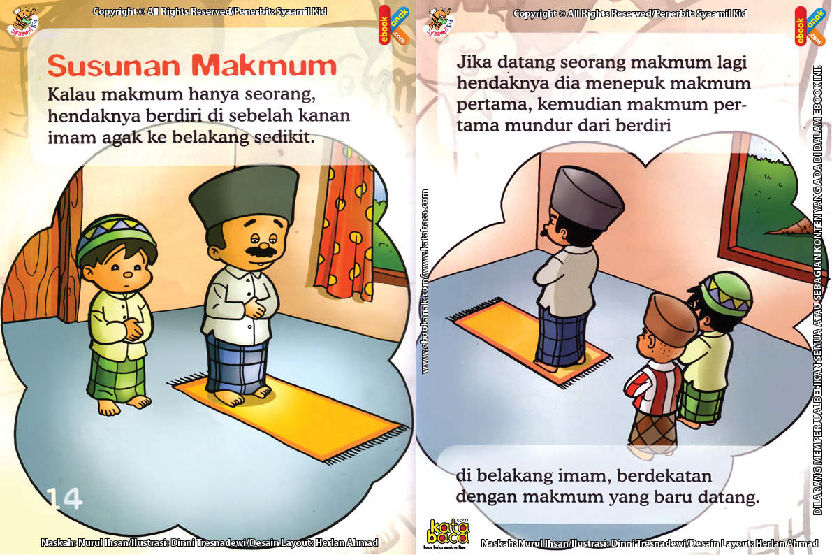 Download Ebook Seri Fiqih Anak Asyiknya Aku Shalat Berjamaah, Susunan Makmum