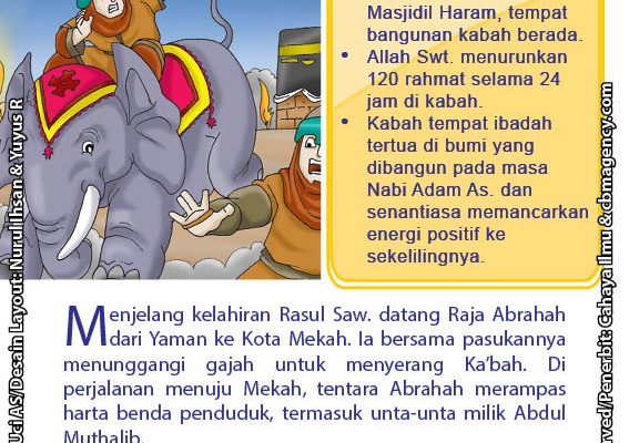baca buku online 52 kisah Terbaik Nabi Muhammad penuh hikmah teladan5 Burung Ababil Menyerang Abrahah Saat akan Menghancurkan Kabah