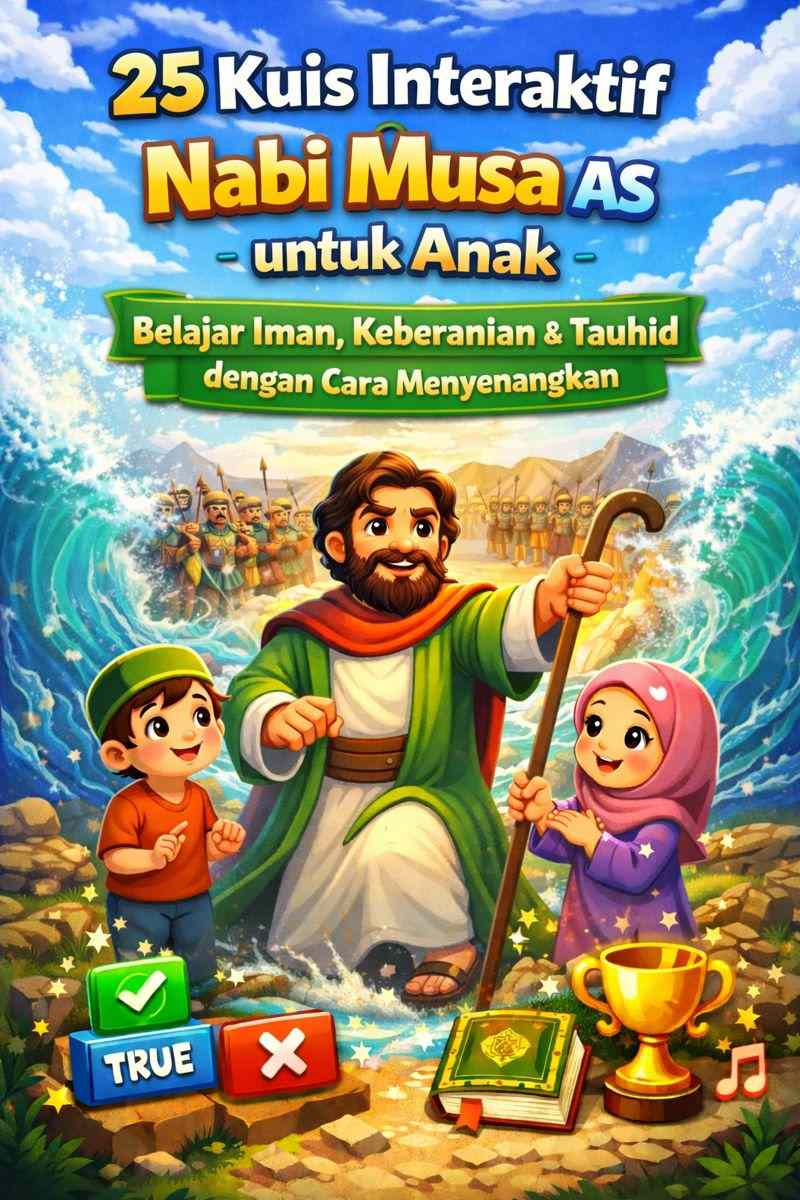 25 Kuis Interaktif Nabi Musa AS untuk Anak; Belajar Iman, Keberanian & Tauhid dengan Cara Menyenangkan