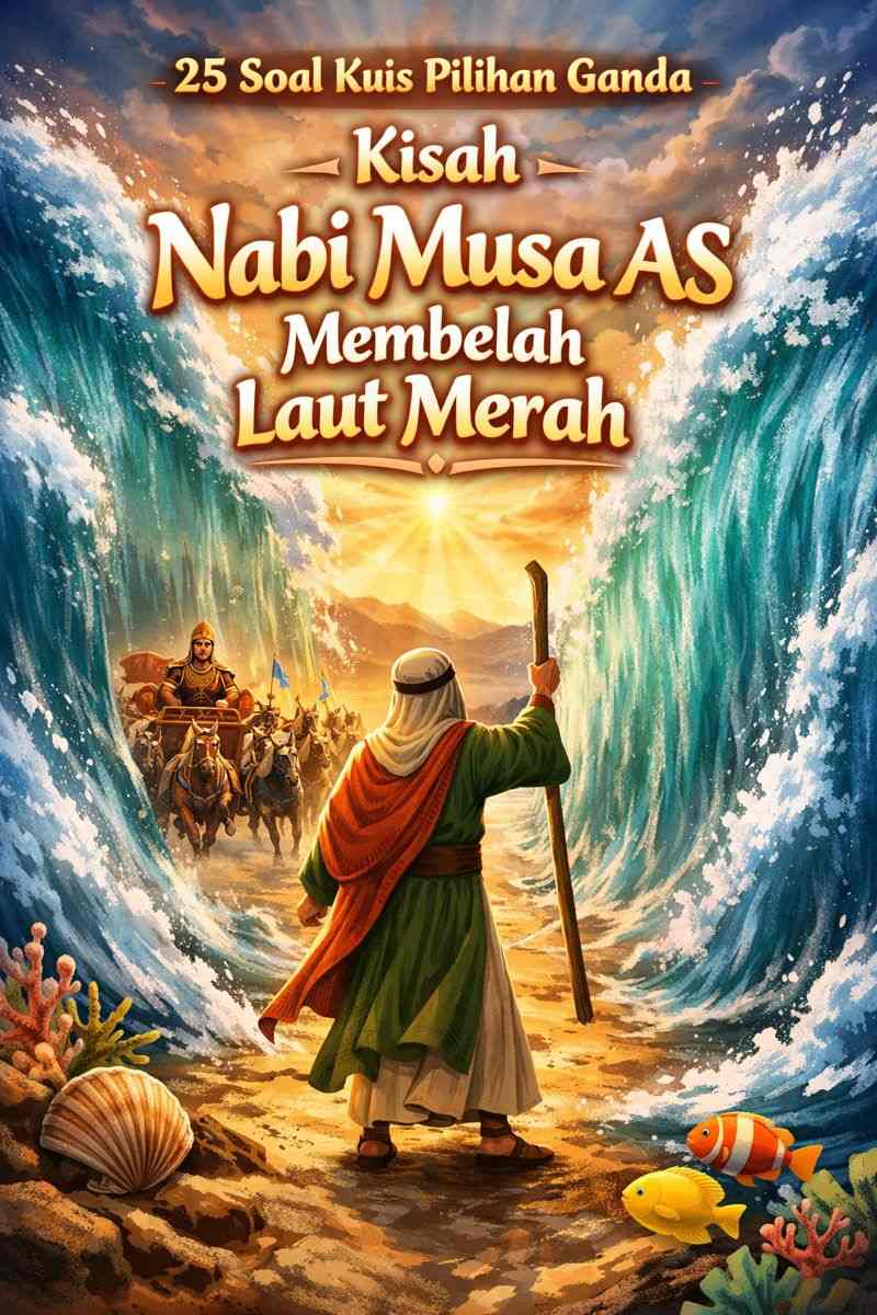 25 Kuis Pilihan Ganda Kisah Nabi Musa Membelah Lautan
