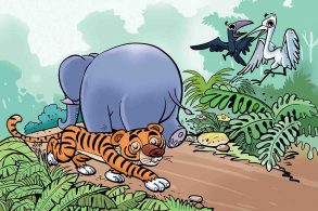 Anak Kuntul dan Anak Gagak Terbang Bertualang