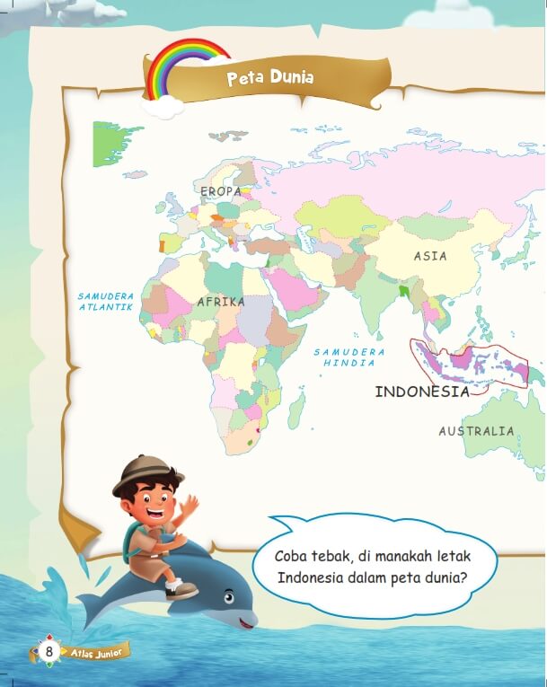 Atlas Junior Serunya Menjelajah Indonesia, Peta Dunia