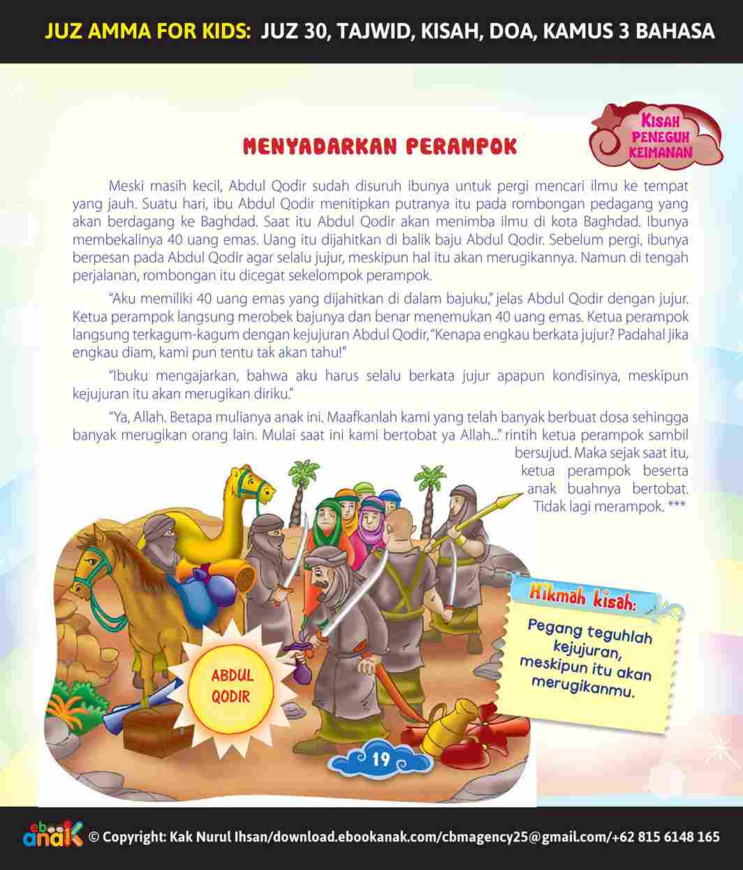 BS052. Juz Amma for Kids; Kisah Peneguh Keimanan; Abdul Qodir Menyadarkan Perampok