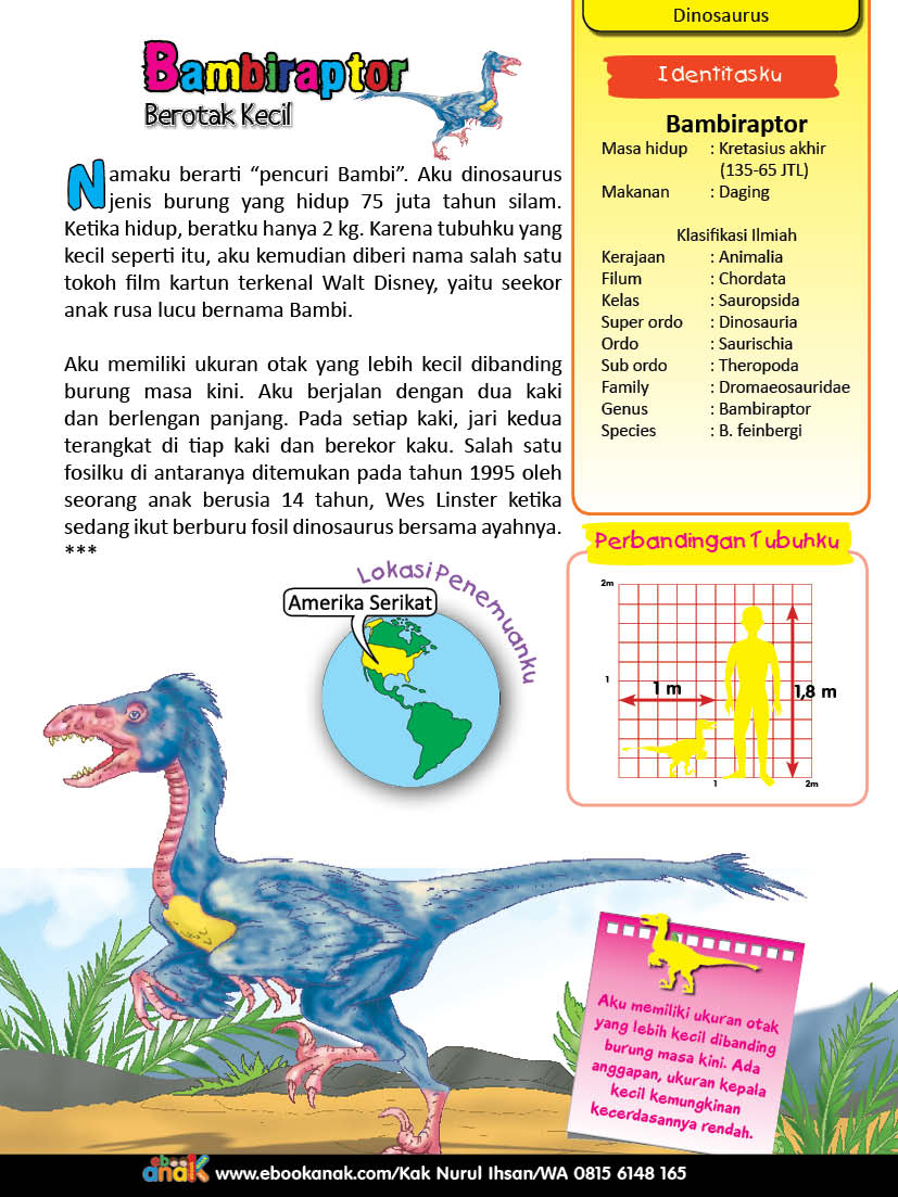 Bambiraptor, Dinosaurus yang Berotak Kecil