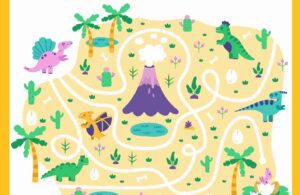 Bantu ibu dinosaurus menemukan anaknya!