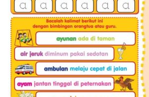Belajar Huruf A untuk Anak TK dan PAUD – Worksheet Menulis & Membaca Huruf A Hari ke-1 (2)