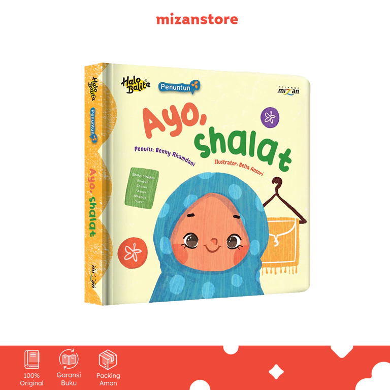 Buku Anak Halo Balita Seri Penuntun Ayo, Shalat Boardbook - Mizan