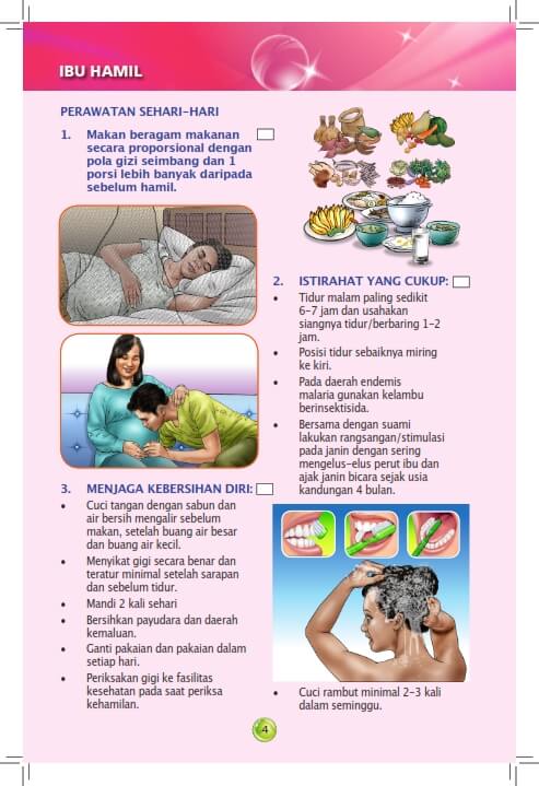 Buku Kesehatan Ibu dan Anak, Perawatan Sehari-Hari (4)