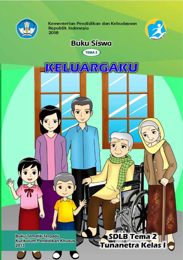 Buku Siswa SDLB Tunanetra Kelas 1 Tema 2 Keluargaku Kurtilas 2018_001