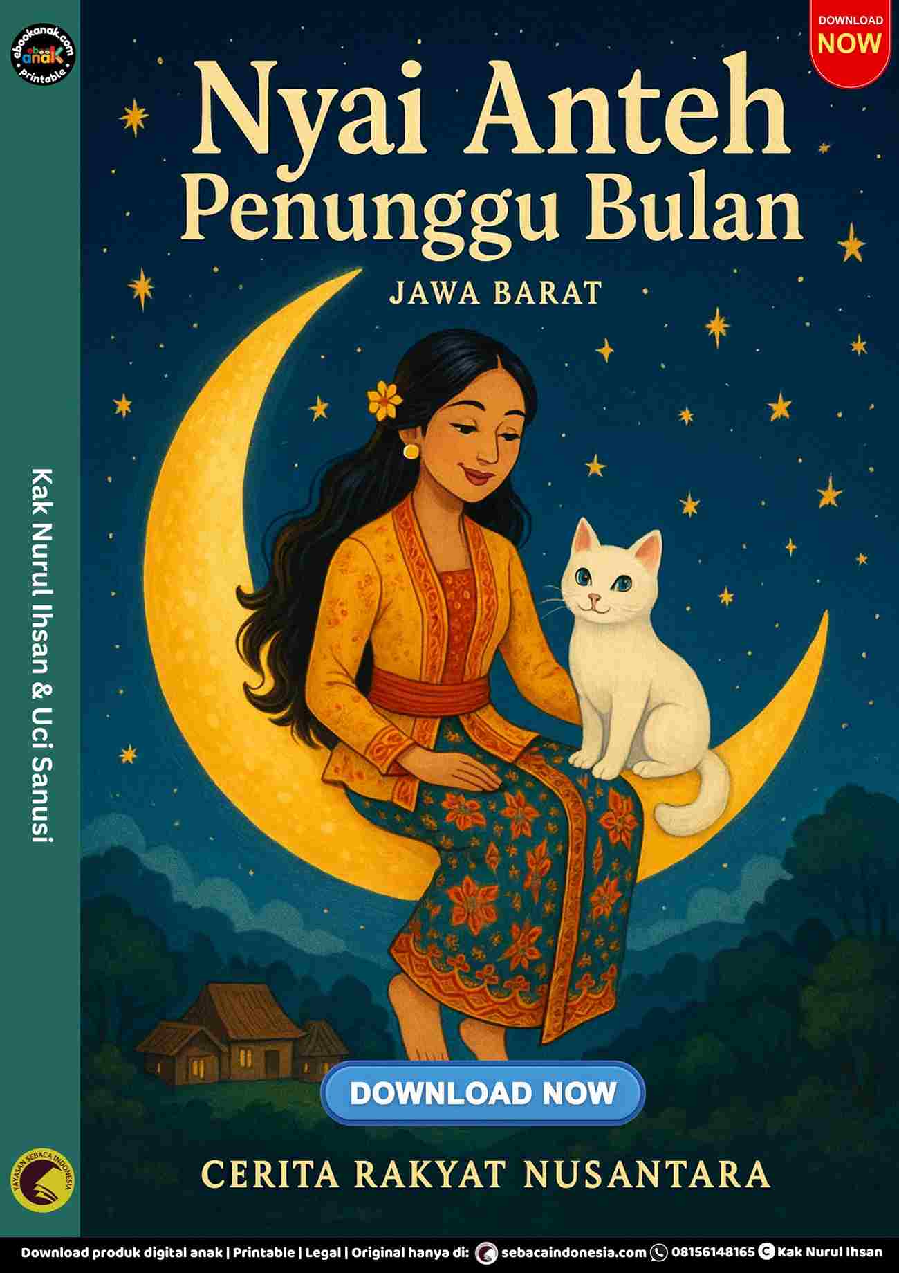 Cerita Rakyat Nusantara; Jawa Barat; Nyai Anteh Penunggu Bulan Cover_11zon