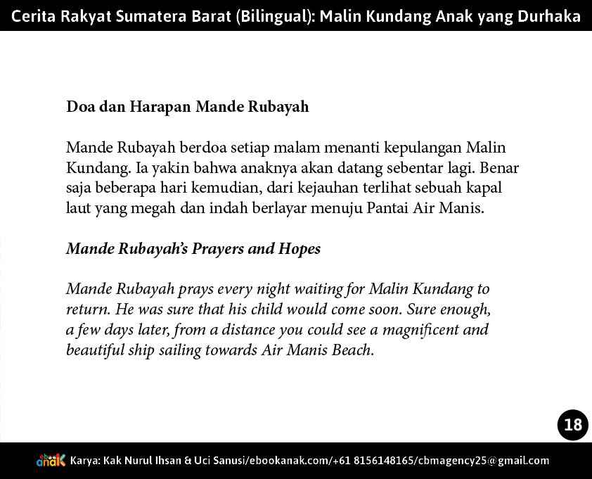 Doa dan Harapan Mande Rubayah untuk Malin Kundang2