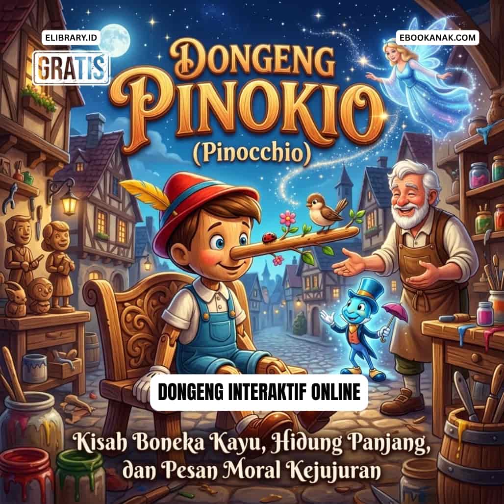 Dongeng Pinokio Kisah Boneka kayu, Hidung Panjang, dan Pesan Moral Kejujuran (1)