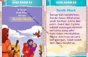 Download Kartu Kuartet Kisah 25 Nabi dan Rasul, Nabi Adam dan Bunda Hawa (5)