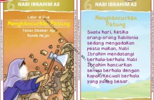 Download Kartu Kuartet Kisah 25 Nabi dan Rasul, Nabi Ibrahim Menghancurkan Patung (23)