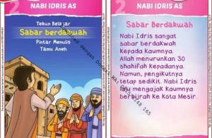 Download Kartu Kuartet Kisah 25 Nabi dan Rasul, Nabi Idris Sabar Berdakwah (7)