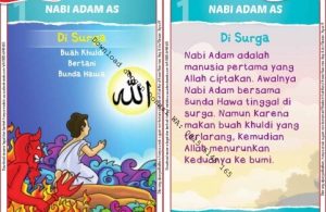 Download Kartu Kuartet Printable Kisah 25 Nabi dan Rasul, Nabi Adam di Surga (2)