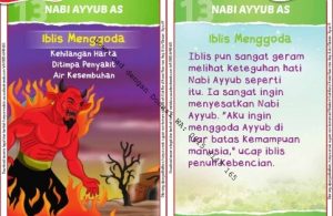 Download Kartu Kuartet Printable Kisah 25 Nabi dan Rasul, Nabi Ayyub Digoda Iblis (50)