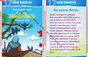 Download Kartu Kuartet Printable Kisah 25 Nabi dan Rasul, Nabi Daud Bersuara Merdu (68)