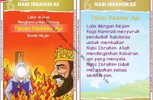 Download Kartu Kuartet Printable Kisah 25 Nabi dan Rasul, Nabi Ibrahim Tahan Dibakar Api (24)