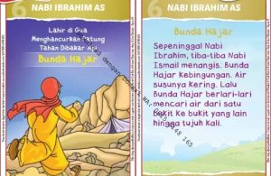 Download Kartu Kuartet Printable Kisah 25 Nabi dan Rasul, Nabi Ibrahim dan Bunda Hajar (25)