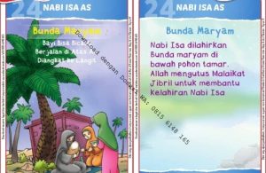 Download Kartu Kuartet Printable Kisah 25 Nabi dan Rasul, Nabi Isa dan Bunda Maryam (94)