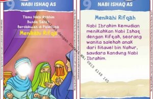 Download Kartu Kuartet Printable Kisah 25 Nabi dan Rasul, Nabi Ishaq Menikahi Rifqa (37)