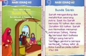 Download Kartu Kuartet Printable Kisah 25 Nabi dan Rasul, Nabi Ishaq dan Bunda Sarah (35)