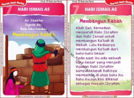 Download Kartu Kuartet Printable Kisah 25 Nabi dan Rasul, Nabi Ismail Membangun Kabah (29)