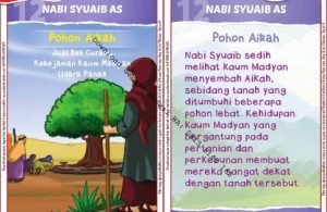 Download Kartu Kuartet Printable Kisah 25 Nabi dan Rasul, Nabi Syuaib dan Pohon Aikah (46)