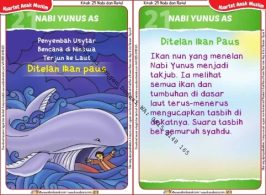 Download Kartu Kuartet Printable Kisah 25 Nabi dan Rasul, Nabi Yunus Ditelan Ikan Paus (85)